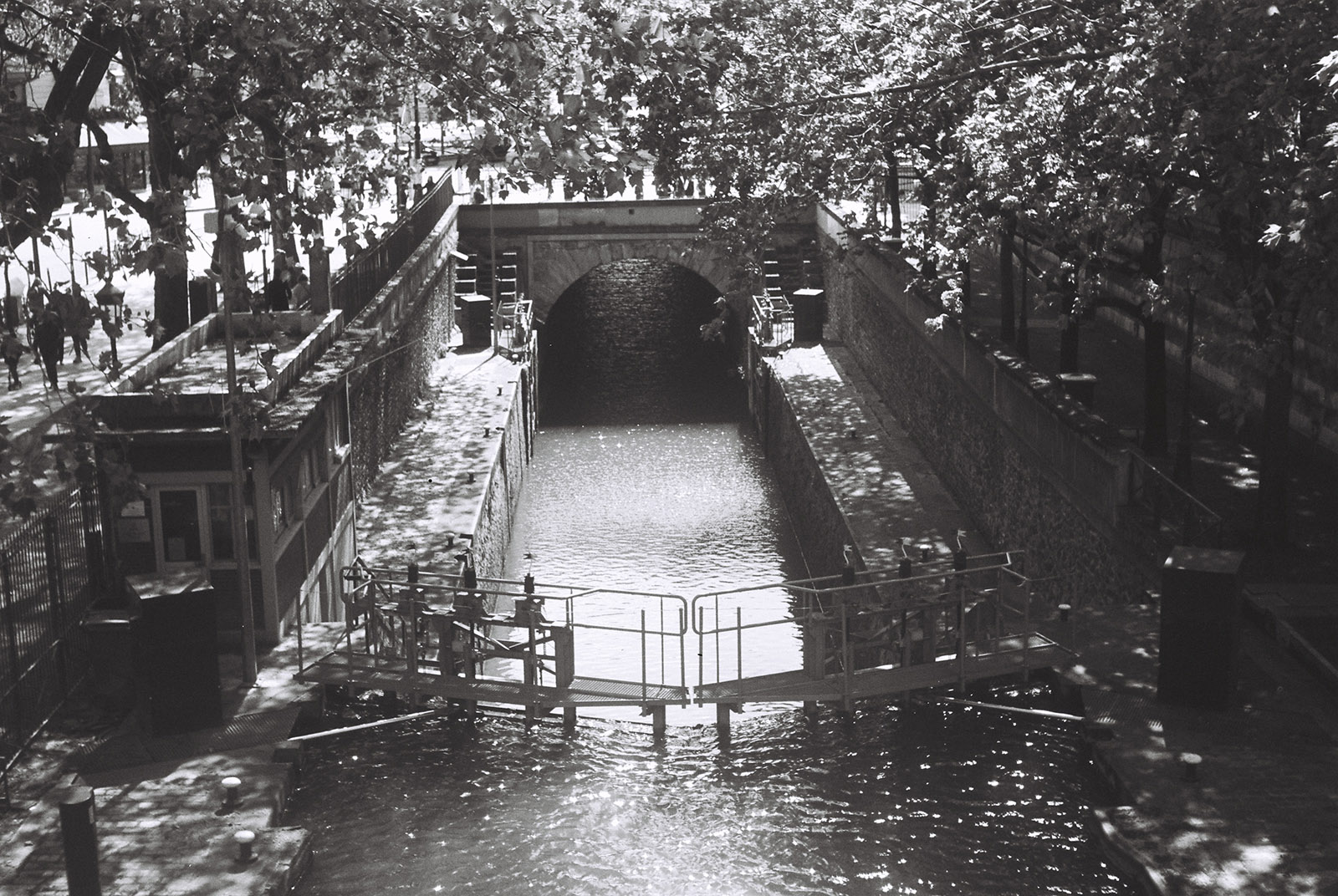 The lock of a canal